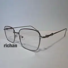 メタルフレームシルバーメガネ スクエア 韓国 Y2K