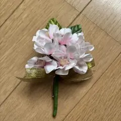 桜の花束コサージュ　ピンク　リボン付き