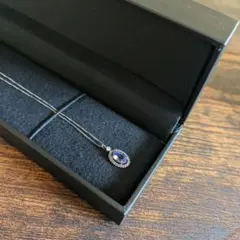 K18WG タンザナイト ダイヤモンド ネックレス