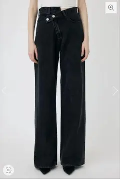 MOUSSY◇CROSS WAIST WIDE STRAIGHT(BLK/0美品 - メルカリ