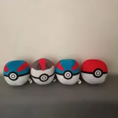 【新品】ポケモンボール　Pokemon　ぬいぐるみ　ポケモン　4個セット