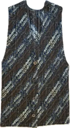 PLEATS PLEASE ISSEY MIYAKE ベスト　ジレ 総柄サイズ3のサムネイル
