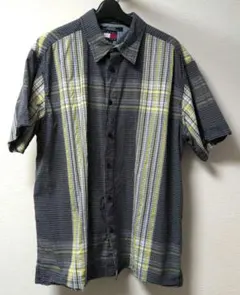 TOMMY JEANS 半袖シャツ L グレー/イエロー