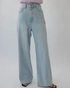 nae ナエ　ワイドルーズジーンズ M 新品 Wide Loose Jeans_Light Blue | Na.e