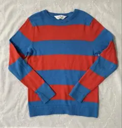 【H&M キッズ⭐︎ストライプコットンニット】エイチアンドエム