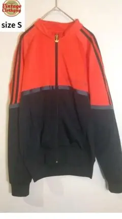adidas トラックジャケット オレンジ黒 M Y2K ジャージ ストリート