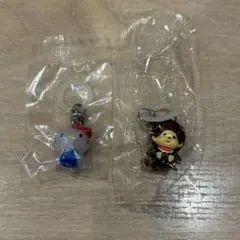 ハローキティ　キティ　モンチッチ　めじるしアクセサリー　ガチャガチャ