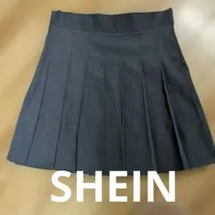 SHEIN ダークグレー プリーツスカート US2