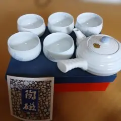 有田焼 青い花模様 急須と茶碗セット