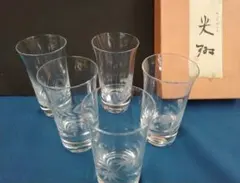 たち吉　光琳　一口ビールカットグラス