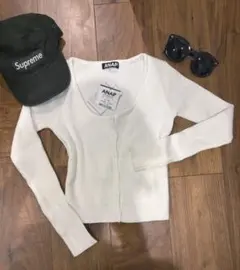 ANAP 新品☀︎リブニットカーディガン☀︎White