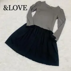 ＆LOVE アンドラブ　ドッキングワンピース　リボン S