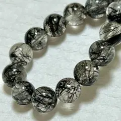 【極上 ブラックルチル14.5mm】大玉 高透明 黒針ビッシリ 内径18cm 極上 ブラックルチル14.5mm】大玉 高透明 黒針ビッシリ 内径17cm＋