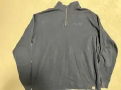 Carhartt ハーフジップ スウェット XL ネイビー 刺繍