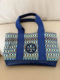 Tory Burch チェック柄トートバッグ 中型