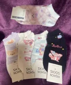 リーナベル ダッフィー フレンズ 靴下 5足セット ショートソックス