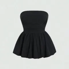 SHEIN ストラップレス　ラッフルトップ