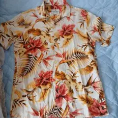 90s ラルフローレン アロハシャツ 開襟 オープンカラー ボタニカル