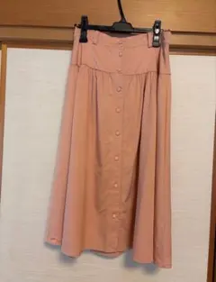 M'sGRACY 薄いオレンジ　フレアロングスカート