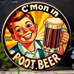 A&W ルートビア Root Beer ブリキ看板 アメリカン雑貨 エンダー