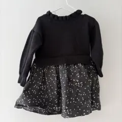 baby GAP 黒ニットワンピース 12-18ヶ月