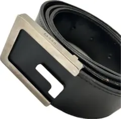 グッチ ベルト Gスクエア Gロゴ シルバーバックル レザー　本革　ブラック