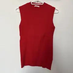 Te chichi 赤 ノースリーブ トップス フリーサイズ