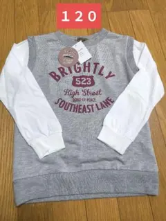 VANDASH グレー/ホワイト 長袖カットソー