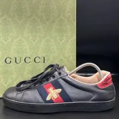 GUCCI ドライビングシューズ シェリーライン レザー 27.5 ブラック