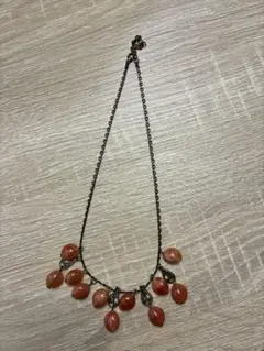 オレンジビーズ ネックレス