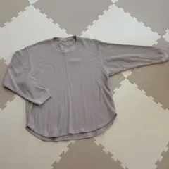 ユニクロ　ワッフル　長袖カットソー