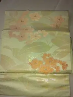 名古屋帯 九寸 刺繍 西陣織 椿 霞 正絹 薄桜色 お太鼓柄 sh0003 名古屋帯 九寸 刺繍 西陣織 椿 霞 正絹 薄桜色 お太鼓柄 sh0003の通販