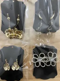 ゴールドピアス　4個セット