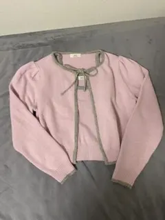 W.F. ピンクリボンニットカーディガン　韓国