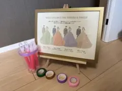 ウェディングドレス　色当て　装飾セット