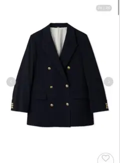 新品未使用　金釦ダブルブレストロングブレザー