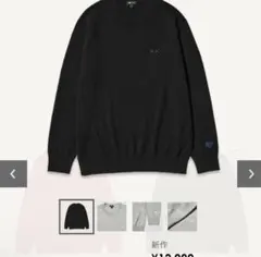 【即購入不可】2025カシミヤ100 KAWS WINTER クルーネック黒 L