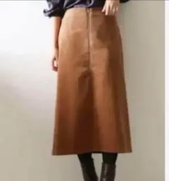 Spick & Span フトコール フロントZIPスカート