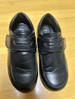 19cm フォーマルシューズ ブラック キッズ 入学式 発表会　マジックテープ