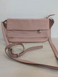 NINA RICCI ピンク レザー ショルダーバッグ