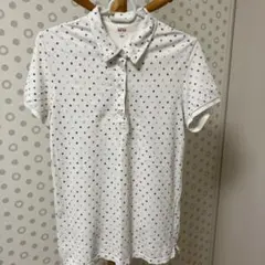 UNIQLO ドット柄 ポロシャツ Lサイズ
