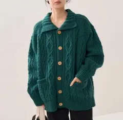 freaks store ニットカーディガン グリーン