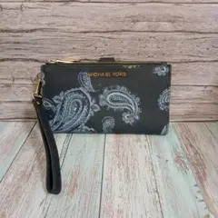 MICHAEL KORS マイケルコース 長財布 ペイズリー柄 ネイビー