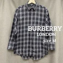 U547＊ バーバリーロンドン メンズ 長袖シャツ Mサイズ グレー