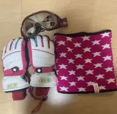 スノボ用品3点セット　ゴーグル　グローブ　ネックウォーマー