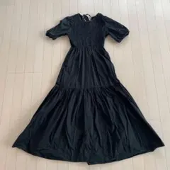 ZARA ブラック 半袖 ロングワンピース