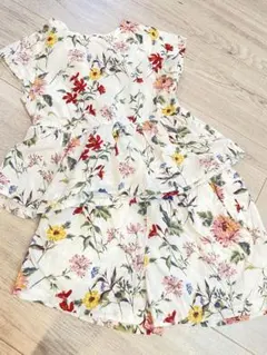 プティマインpetit main花柄 セットアップ100