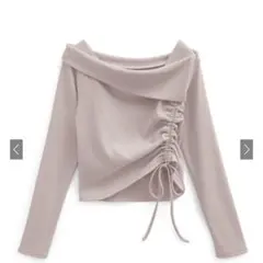 オフショルドロストテレコトップス tu1412