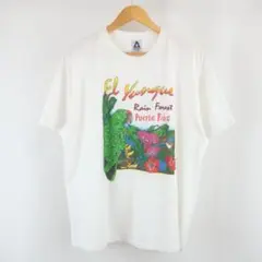 90s USA製 El Yunque フラワー リーフ アニマル Tシャツ XL