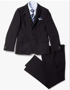 【新品 未使用】ワンダーファクトリー 男の子スーツ 150Big 5点セット 黒のサムネイル